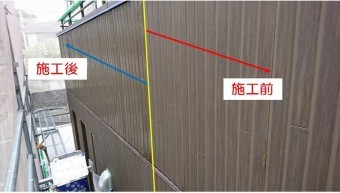 外壁クリア塗装1回目