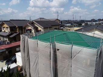 施工中 ドローン