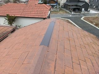 棟板金と棟木の交換