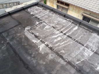 大屋根の補修跡