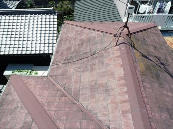 洋室雨漏りの屋根