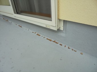 ベランダトップコートの劣化