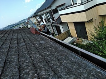 換気棟が飛ばされた