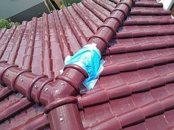 洋瓦を葺き替え