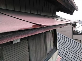 漆喰、庇板金、雨樋交換