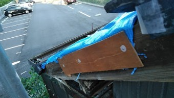 ケラバの瓦が破損