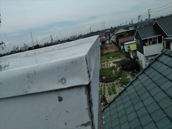 化粧煙突の板金工事