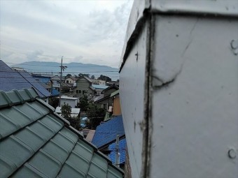 化粧煙突の板金工事