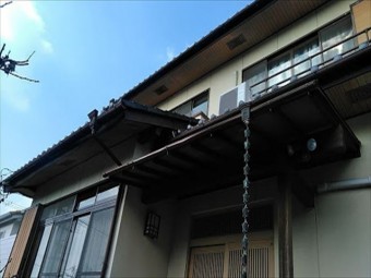 軒天張替えとドア交換