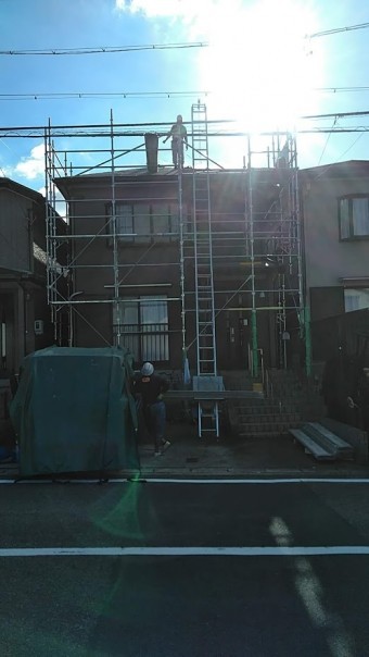 20年スレートの棟板金が飛んだ