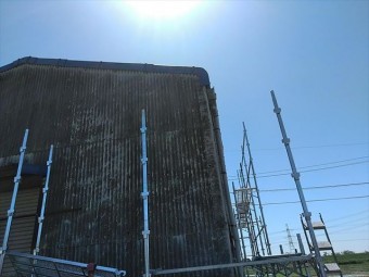工場施工事例 足場