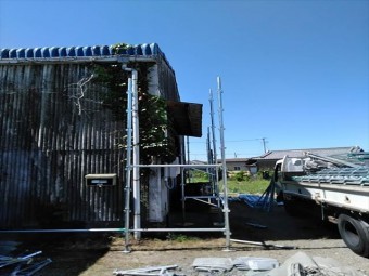 工場施工事例 足場