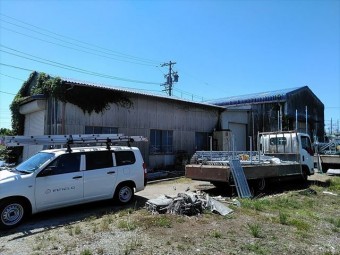 工場施工事例 足場