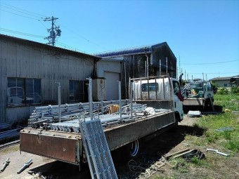 工場施工事例 足場