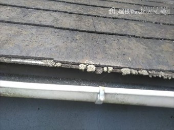滑るスレート屋根の点検