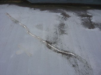 表面の補修跡