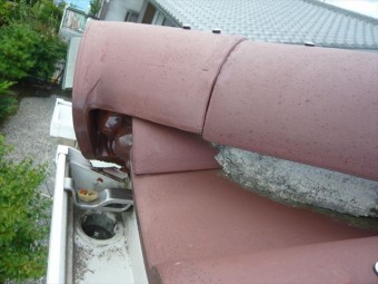 軒先の漆喰状況