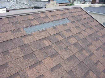 屋根材の剥がれ