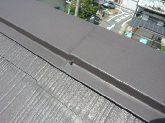 棟板金の釘浮き