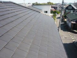 台風被害による瓦の落下