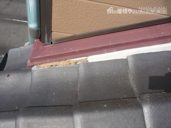 壁際部の漆喰の欠損