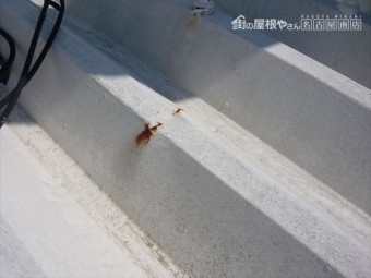 踏み折れ部分の錆