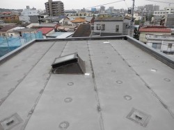 屋上(陸屋根)塩ビシート防水改修工事前