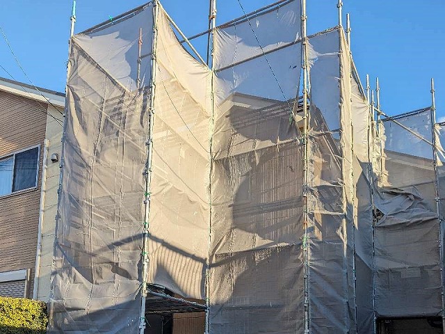 名古屋市天白区でALC外壁塗装工事、コーキングの増し打ちや欠け補修などの下地処理