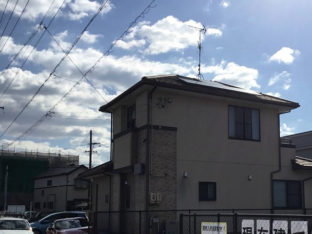 外壁の経年劣化を確認するための家屋点検を行った住宅