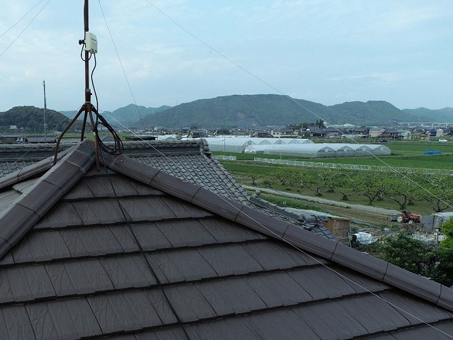 名古屋市緑区で屋根棟瓦の取り直し、水に強く固定力が長期持続する樹脂垂木の取り付け