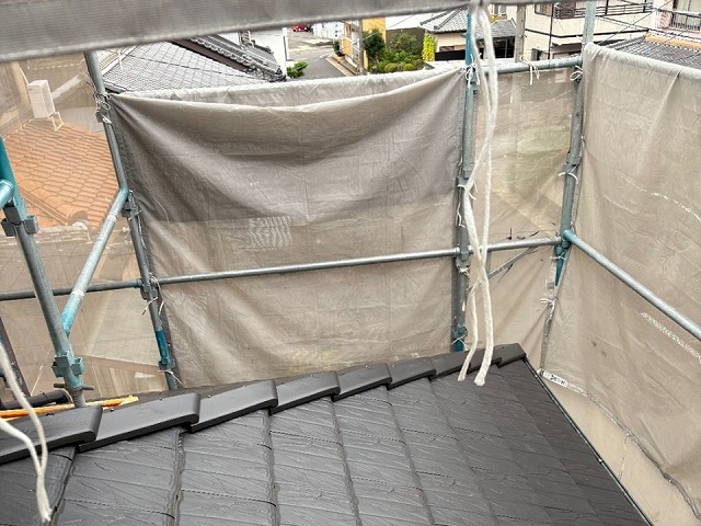 名古屋市天白区で隅棟へ瓦役物設置、差し棟板金で屋根の耐久性を強化