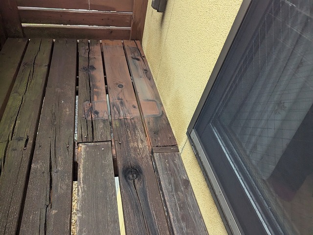 名古屋市南区の木製造作ベランダに起因する雨漏りの修理や外壁塗装などの完成後状況