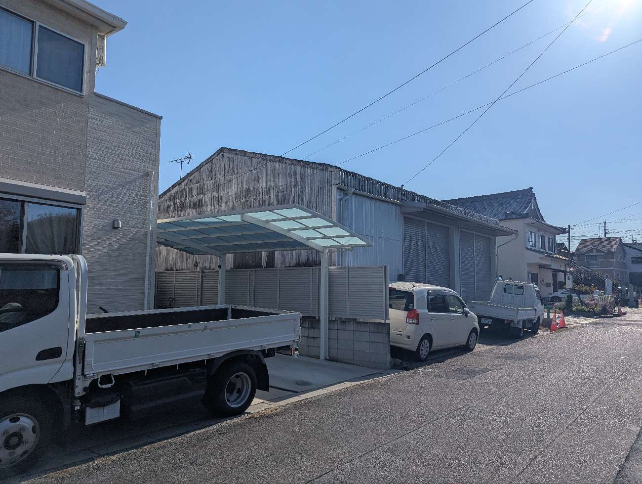 貸倉庫の屋根および外壁調査