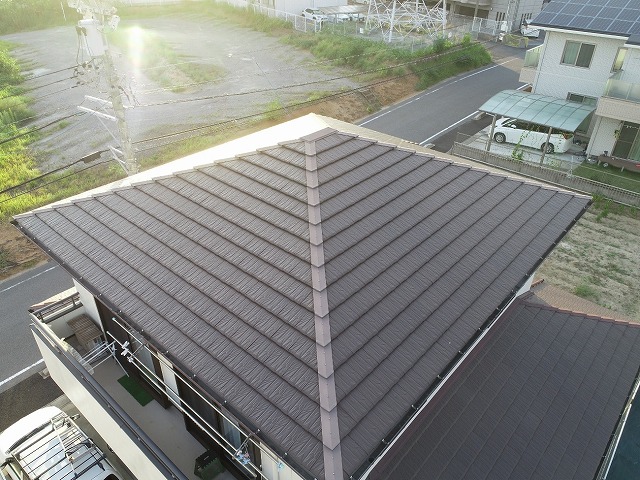 ドローンを使った住宅屋根の現場調査