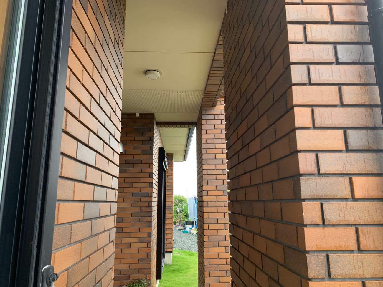 乾式工法で施工したタイル仕上げ