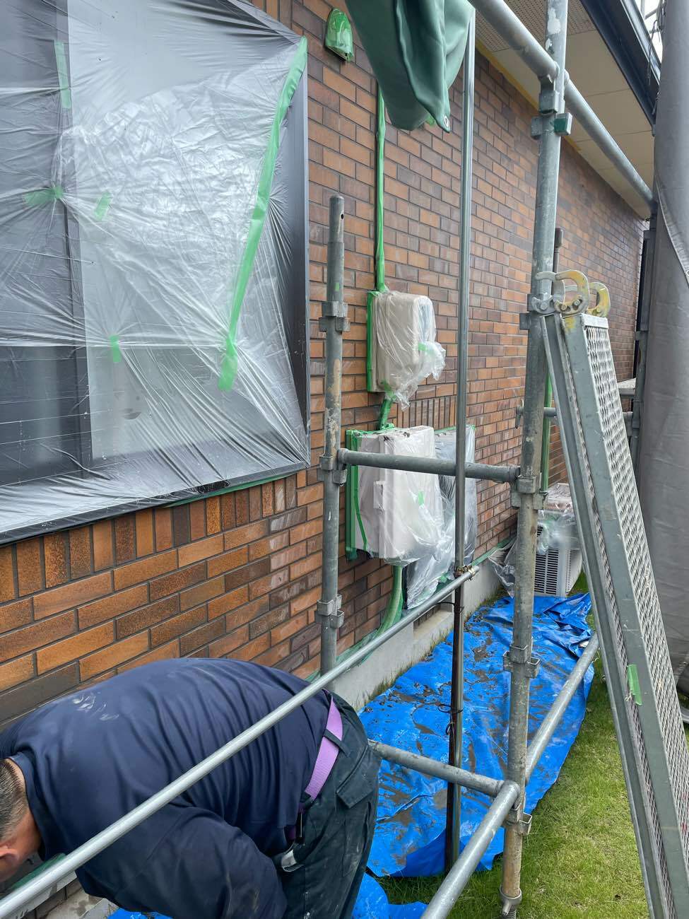 汚れを防止するための養生