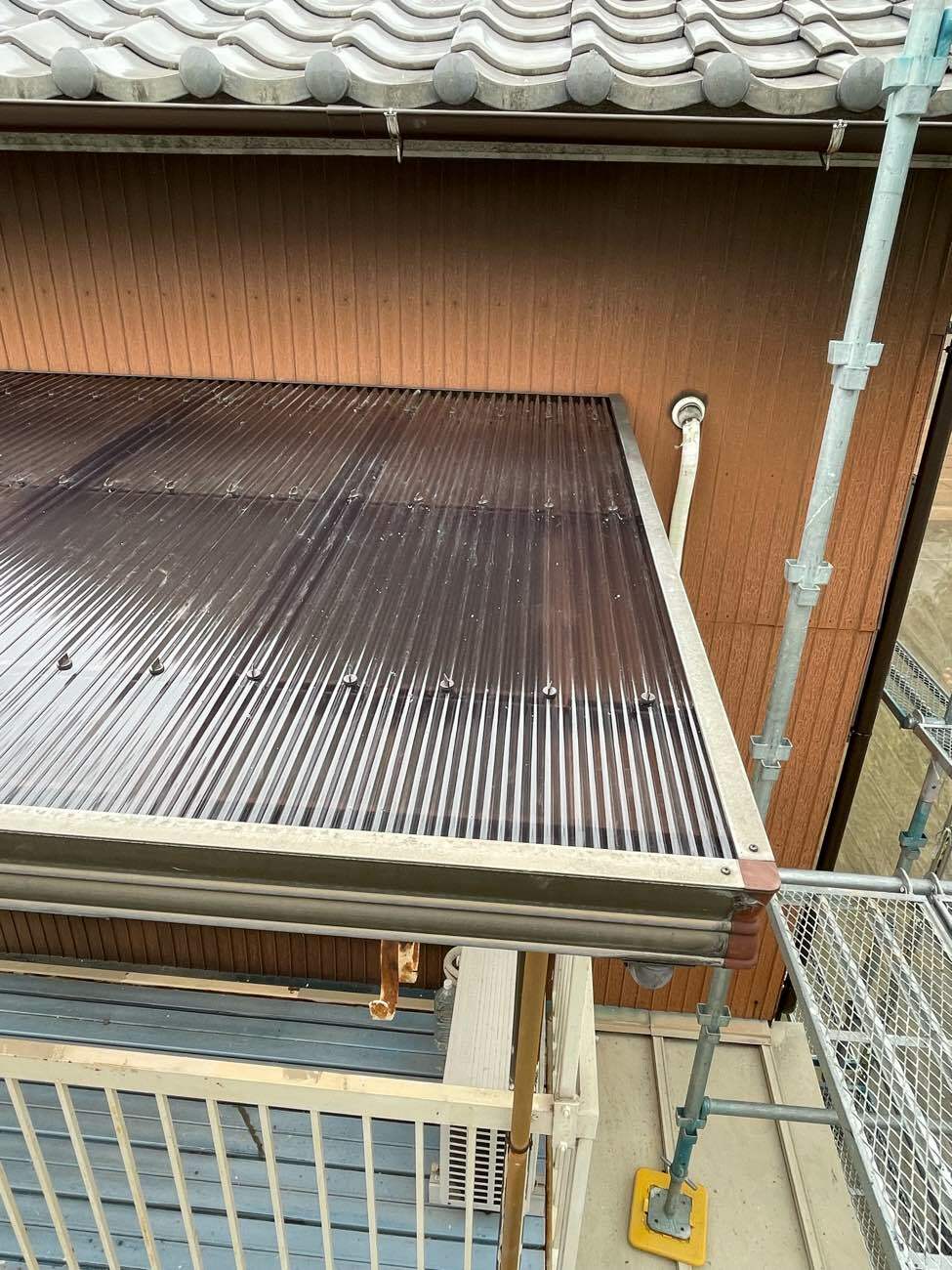 ポリカ波板の施工完了