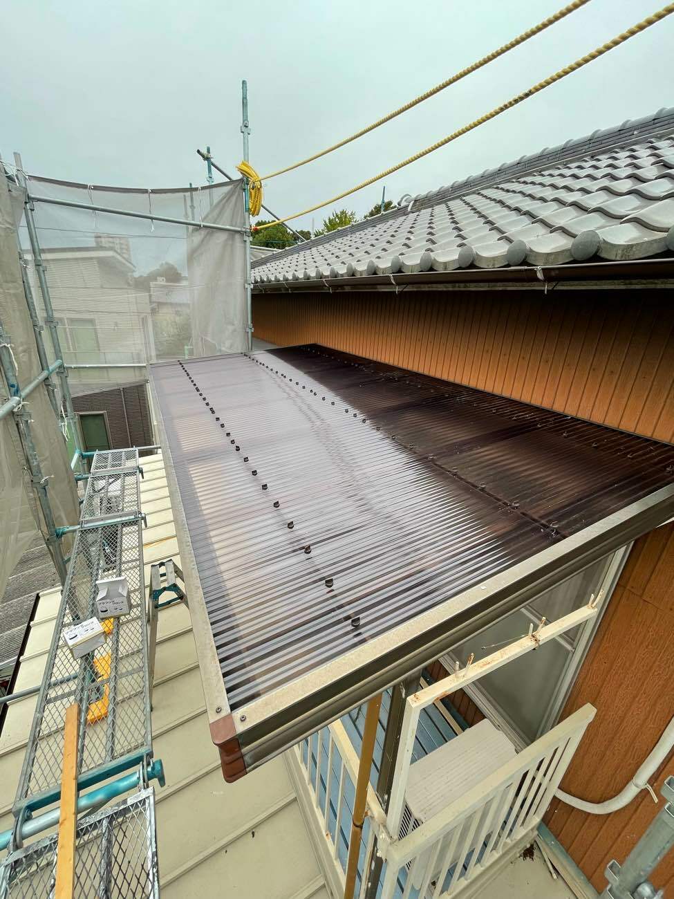 施工が完了したポリカ波板