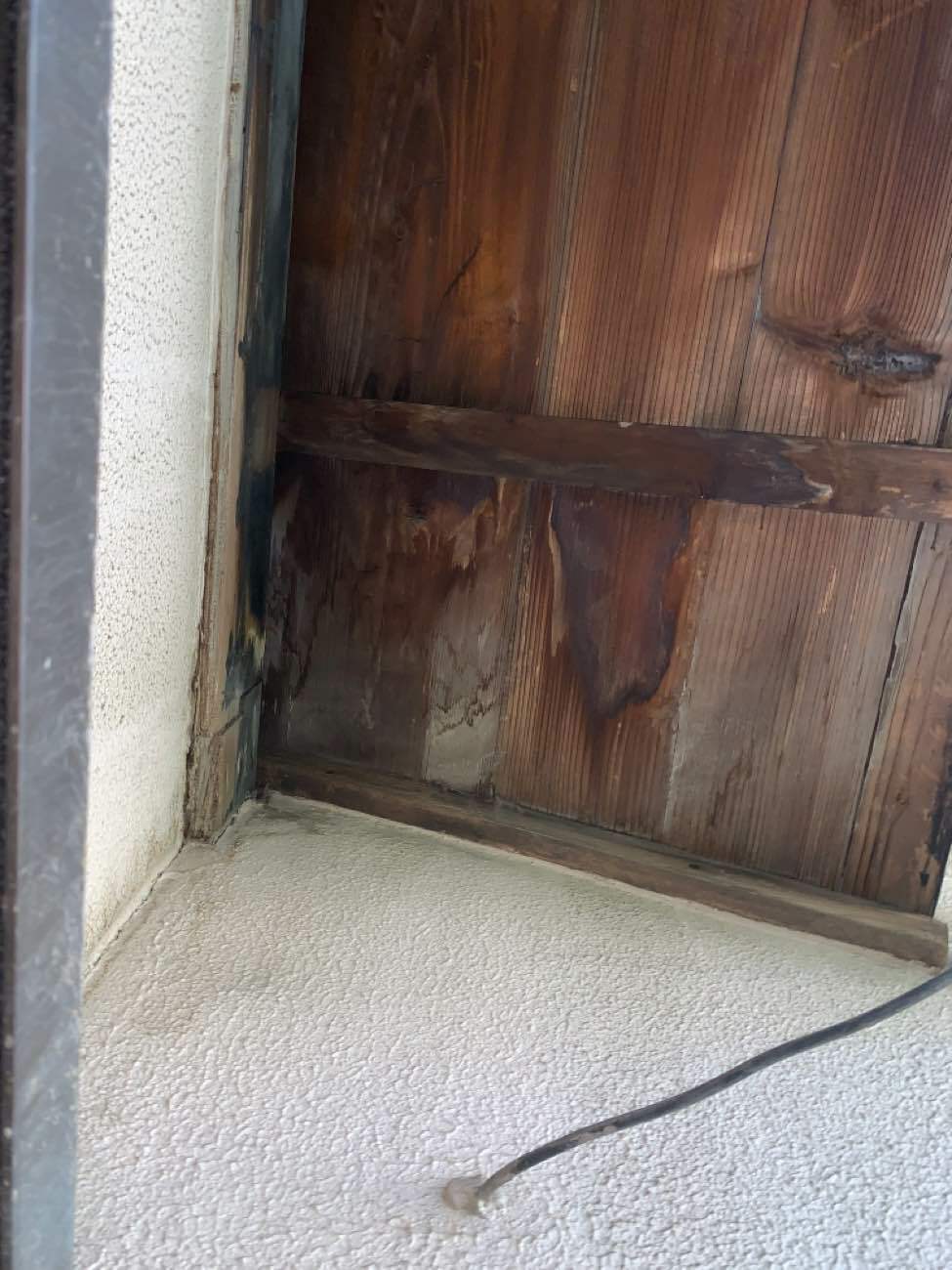 雨漏りのダメージを受けた壁