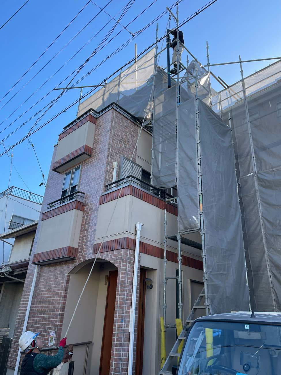 仮設足場の設置