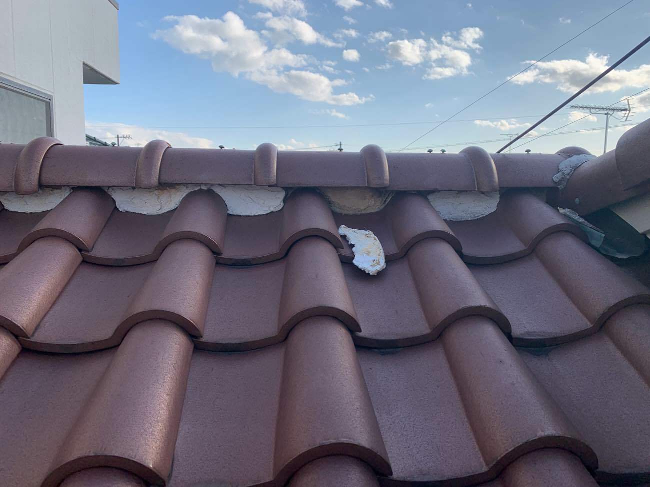 漆喰の剥がれ落ち