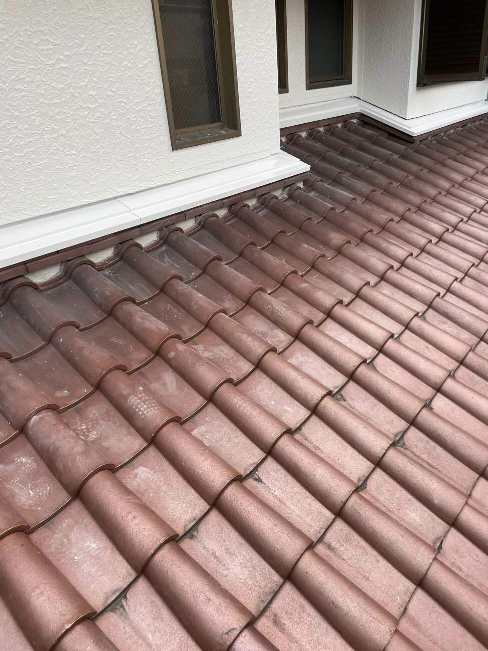 下屋部の漆喰詰め直し