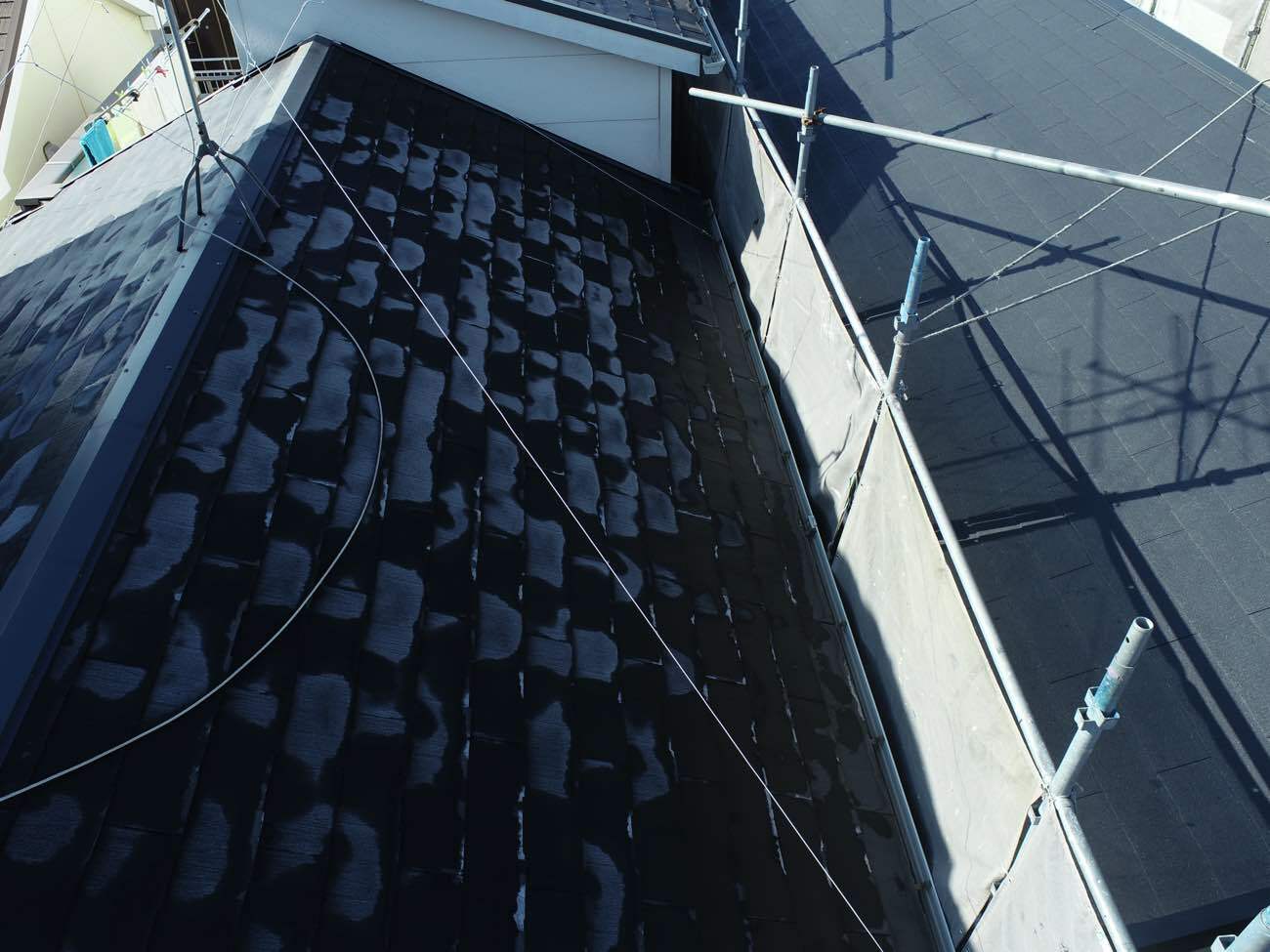 名古屋市南区でパミール屋根の現場調査