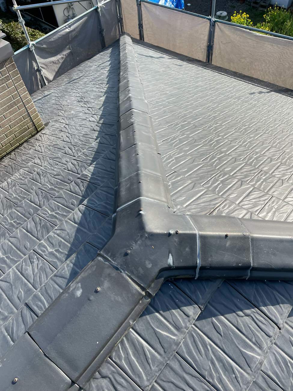棟瓦の取り直し工事完了
