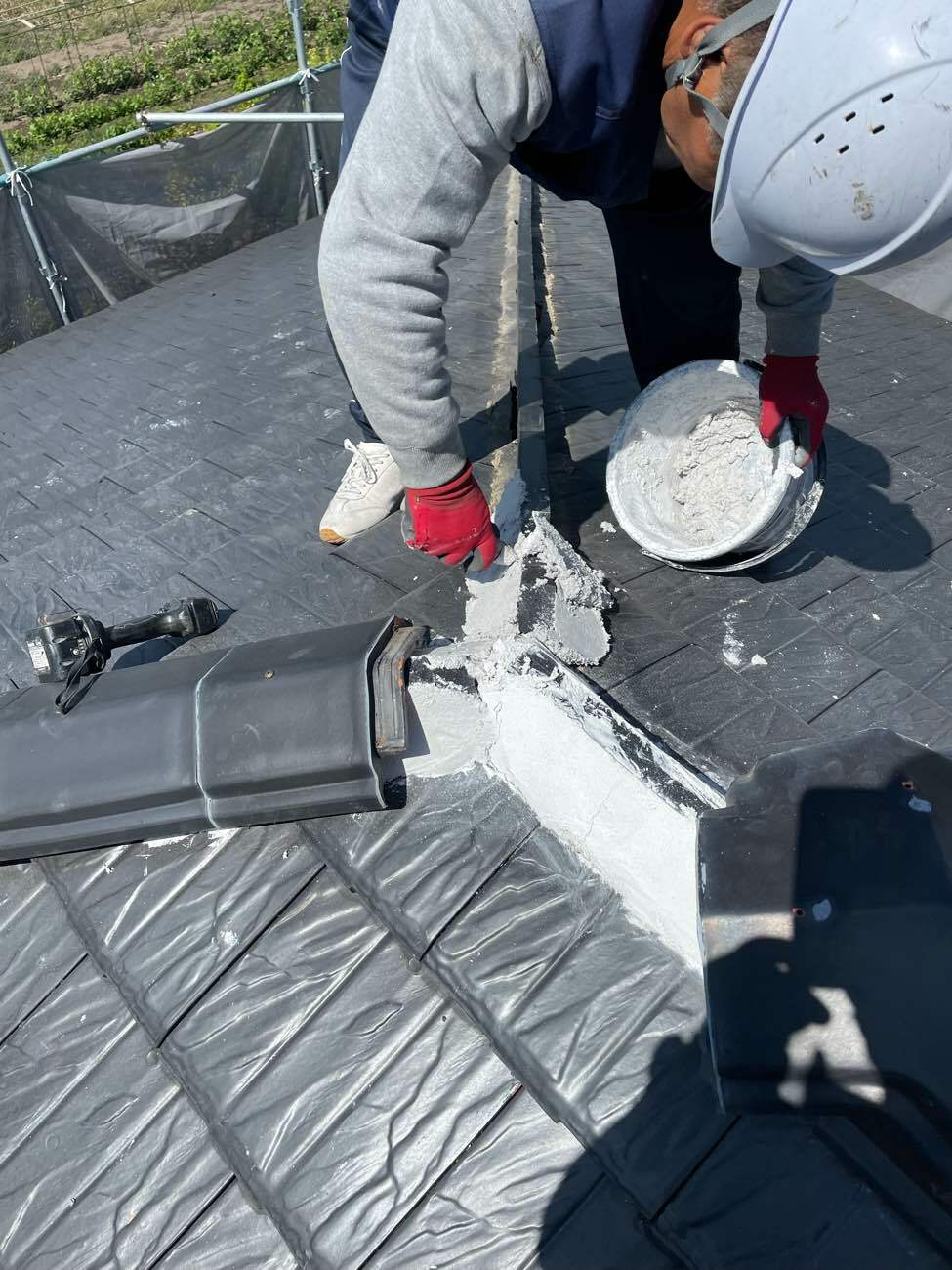 漆喰の取り直し工事