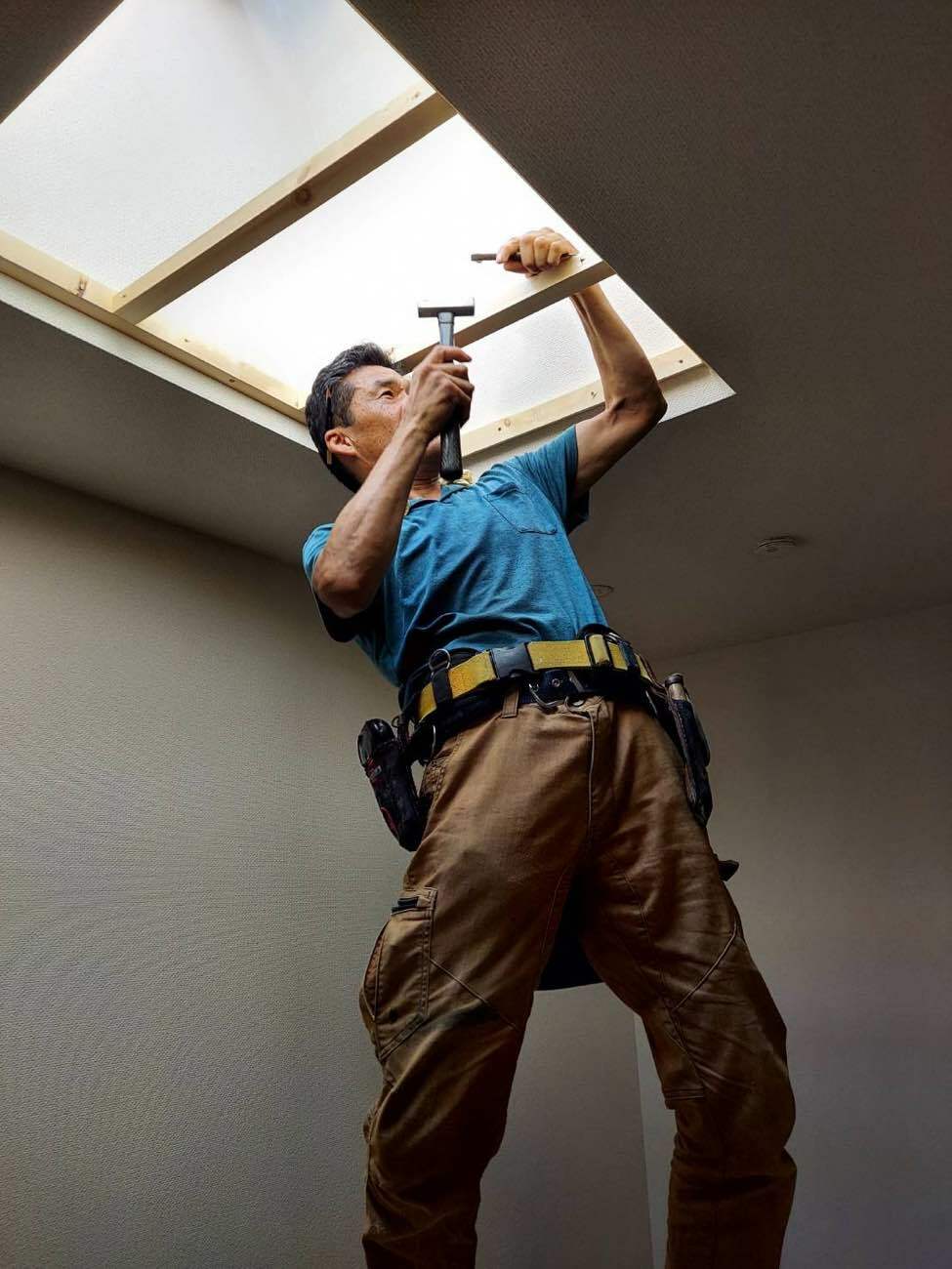 天窓の下地つくり