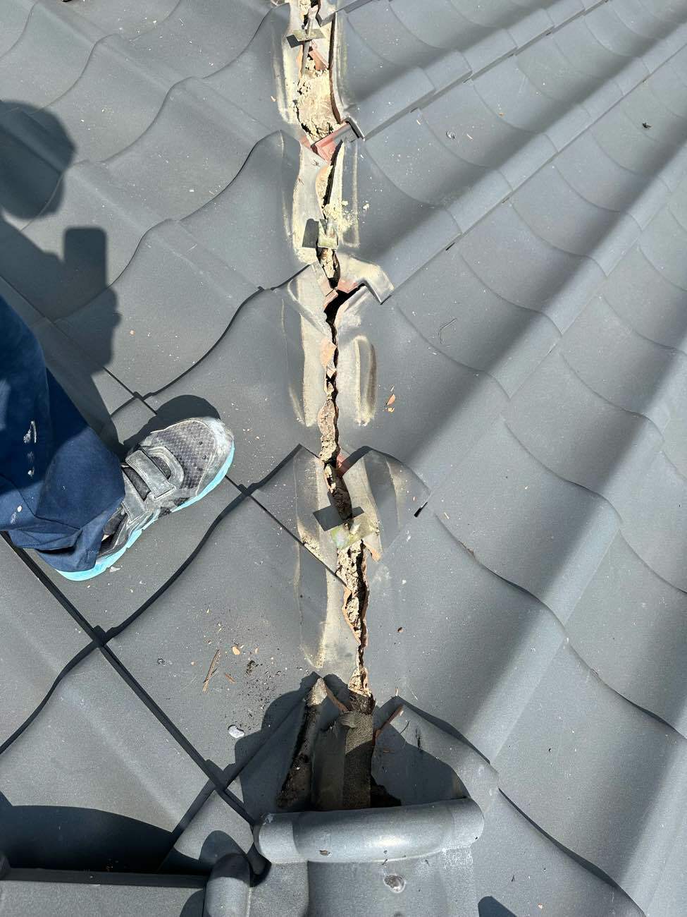 棟部の取り外し完了