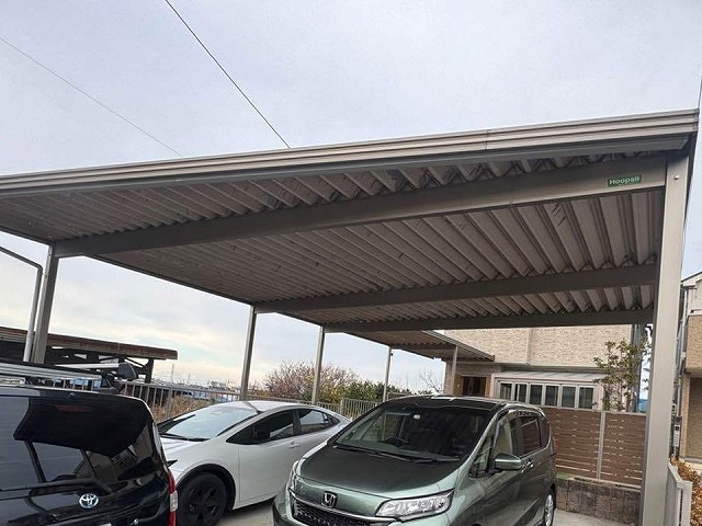 きれいになったカーポート屋根