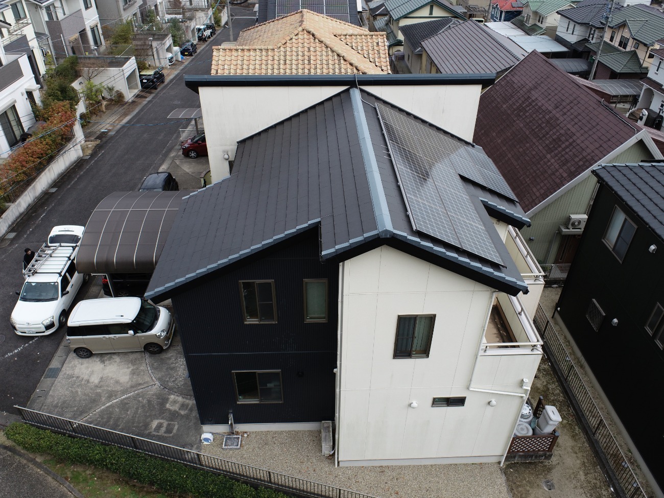 屋根の定期点検を行った豊田市の住宅