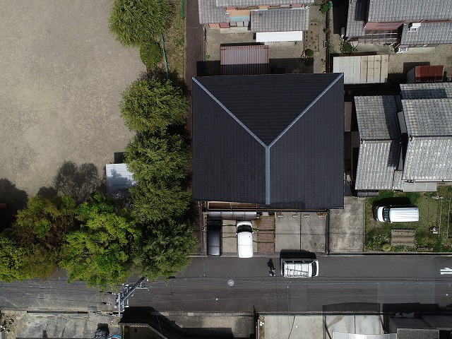 ドローンを使った定期点検時の住宅屋根